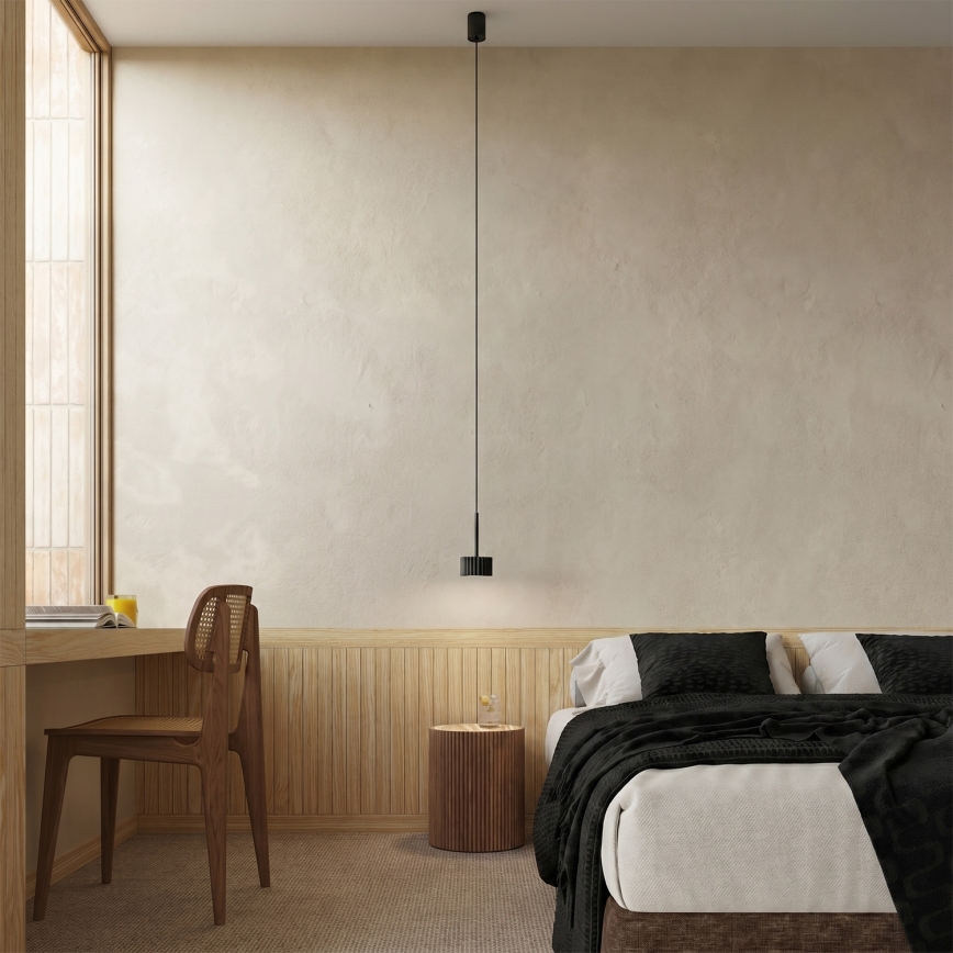 Lustr na lanku AURA 1xGX53/10W/230V černá