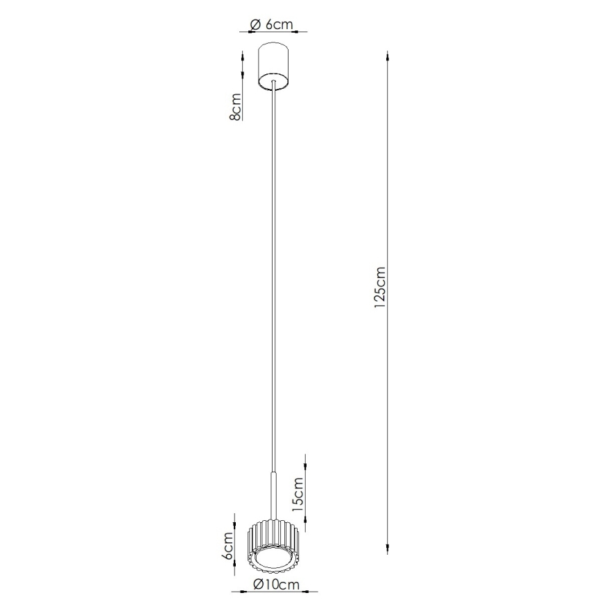 Lustr na lanku AURA 1xGX53/10W/230V zelená