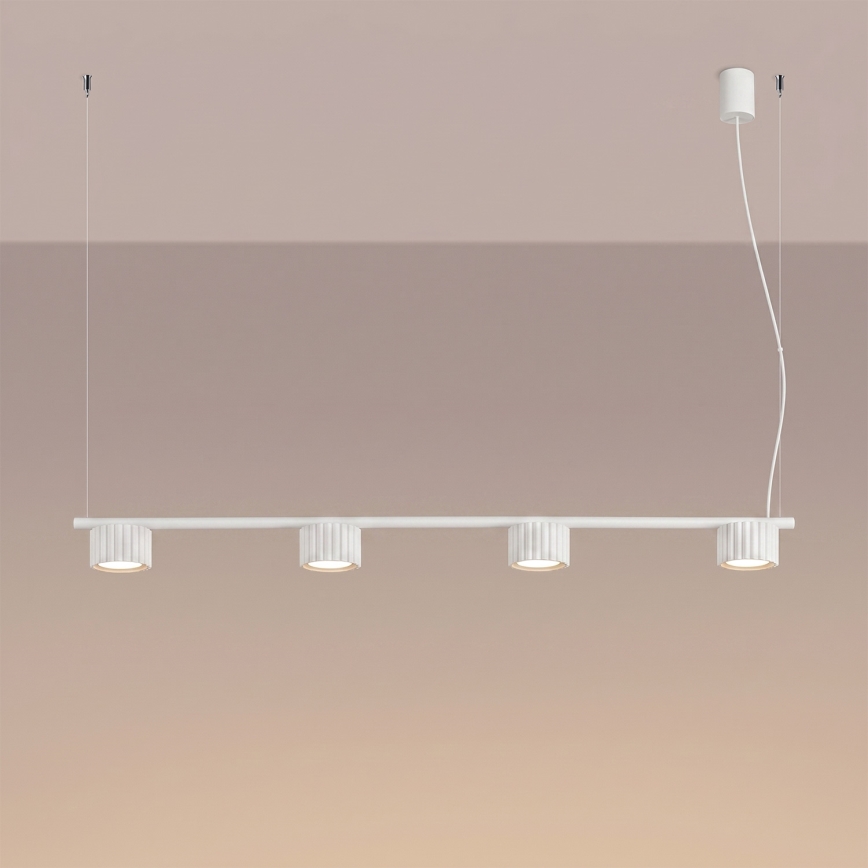 Lustr na lanku AURA 4xGX53/10W/230V bílá