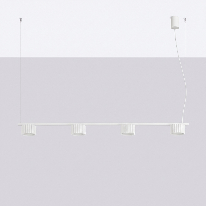 Lustr na lanku AURA 4xGX53/10W/230V bílá
