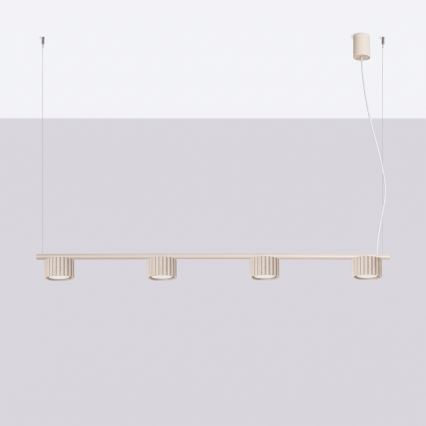 Lustr na lanku AURA 4xGX53/10W/230V krémová