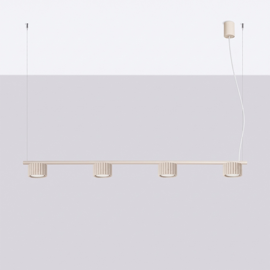 Lustr na lanku AURA 4xGX53/10W/230V krémová