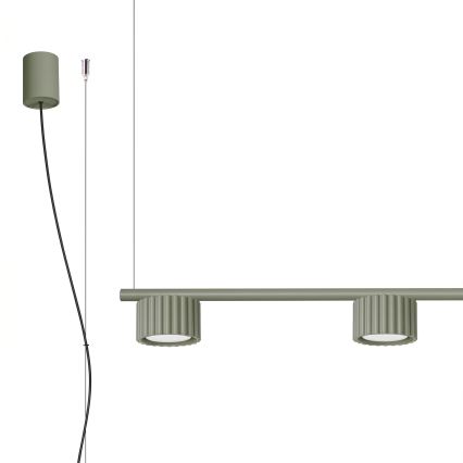 Lustr na lanku AURA 4xGX53/10W/230V zelená