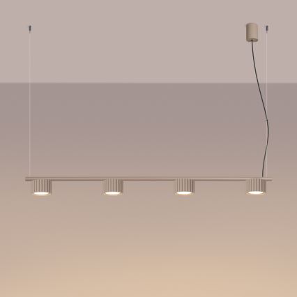 Lustr na lanku AURA 4xGX53/10W/230V taupe