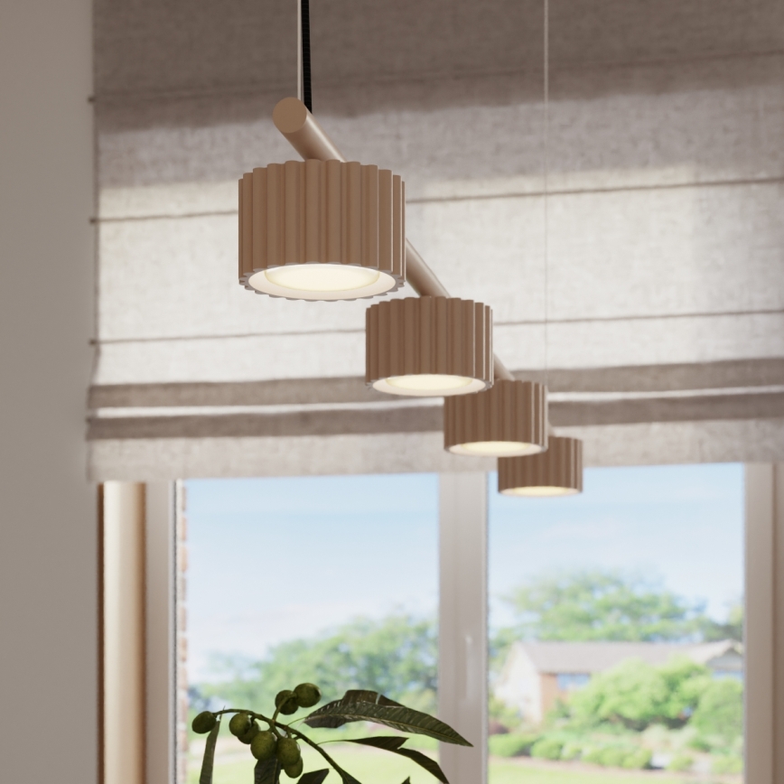 Lustr na lanku AURA 4xGX53/10W/230V taupe