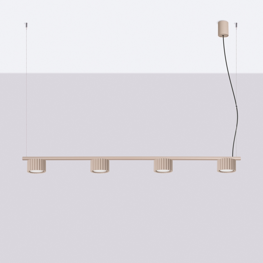 Lustr na lanku AURA 4xGX53/10W/230V taupe