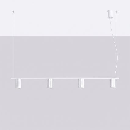 Lustr na lanku KARBON 4xGU10/10W/230V bílá