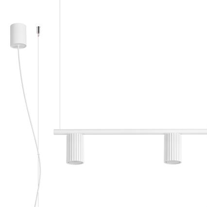 Lustr na lanku KARBON 4xGU10/10W/230V bílá