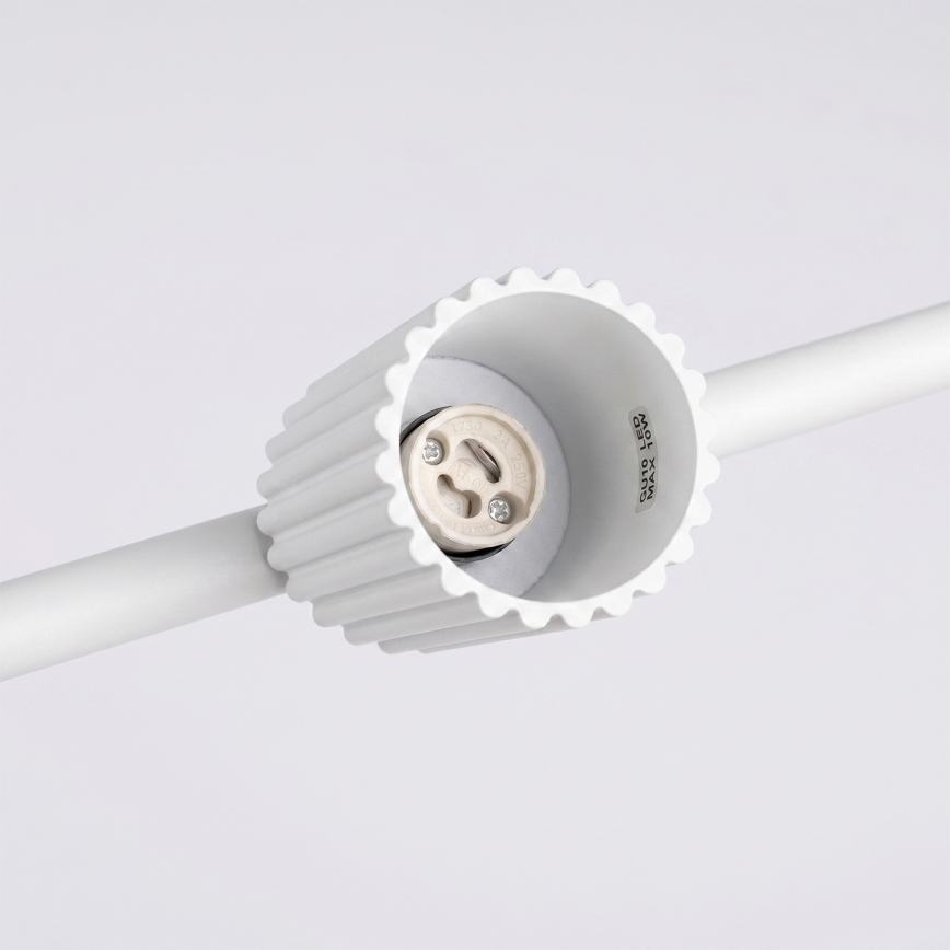 Lustr na lanku KARBON 4xGU10/10W/230V bílá
