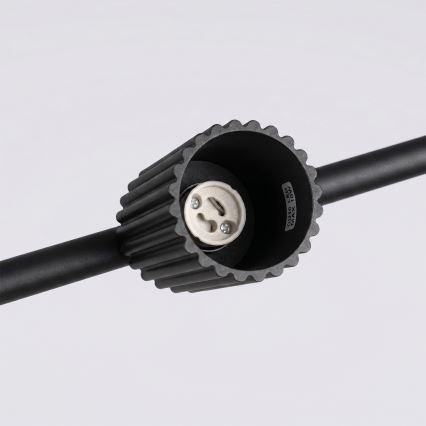 Lustr na lanku KARBON 4xGU10/10W/230V černá