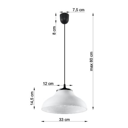 Lustr na lanku CORONA 1xE27/60W/230V