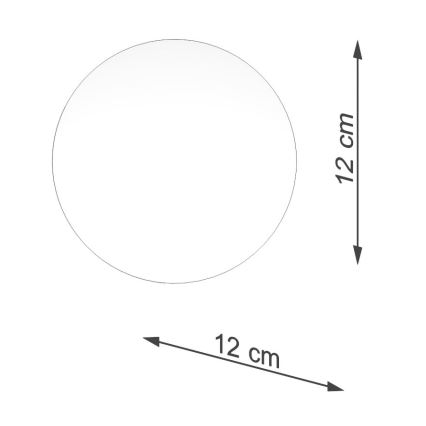 Náhradní stínidlo k bodovému svítidlu a stolní lampě BOOMO G9 pr. 12 cm bílá