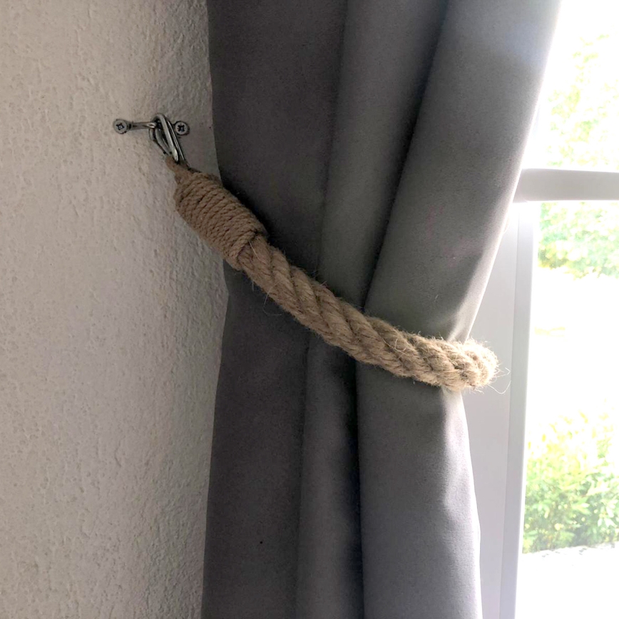 Spona na závěsy BORURAF 60 cm hnědá