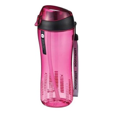 Sportovní láhev s brčkem 550 ml růžová