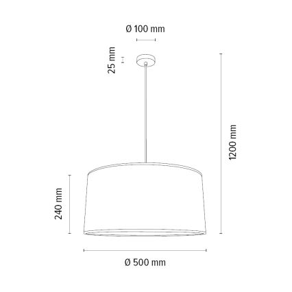 Lustr na lanku BENITA 1xE27/40W/230V hnědá/dub – FSC certifikováno