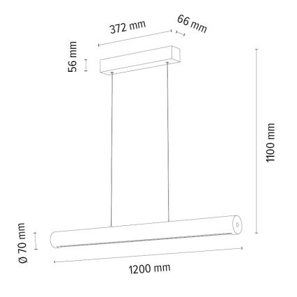 LED Stmívatelný lustr na lanku CONOR LED/34,5W/230V dub – FSC certifikováno