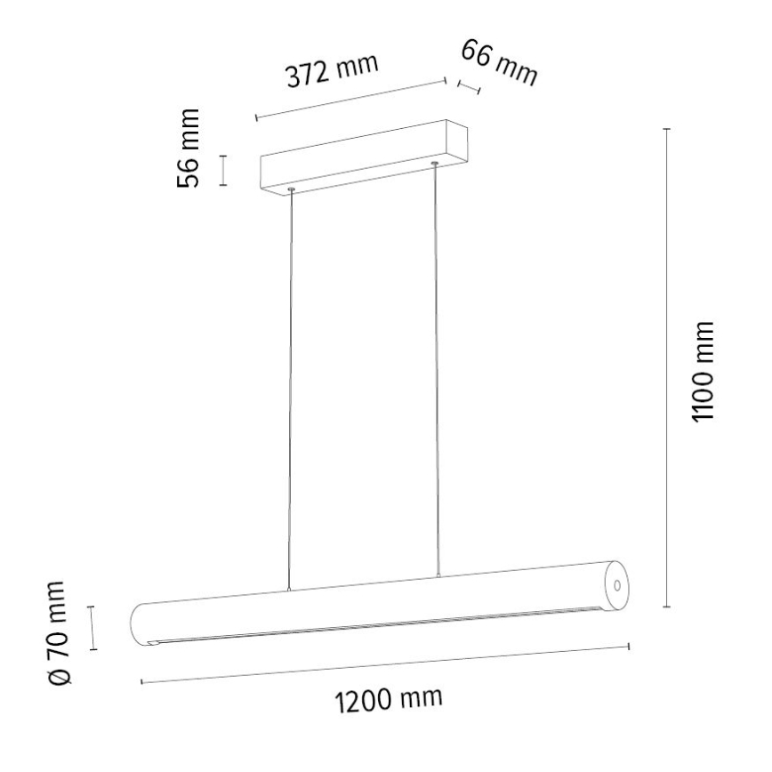 LED Stmívatelný lustr na lanku CONOR LED/34,5W/230V dub – FSC certifikováno