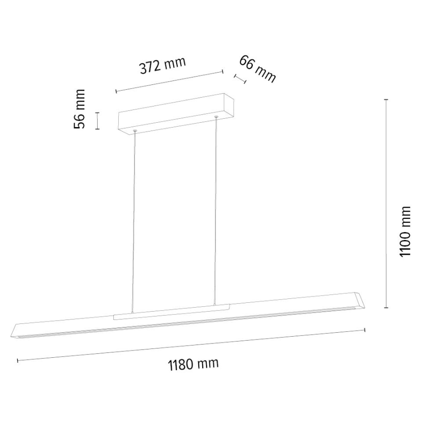 LED Stmívatelný lustr na lanku JONAS LED/16,5W/230V dub – FSC certifikováno