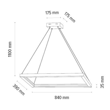 LED Stmívatelný lustr na lanku LEGNO LED/31,5W/230V dub – FSC certifikováno