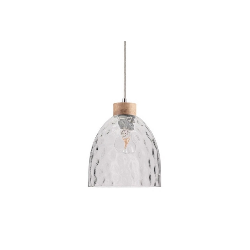 Lustr na lanku ALESSANDRO 1xE27/60W/230V dub – FSC certifikováno