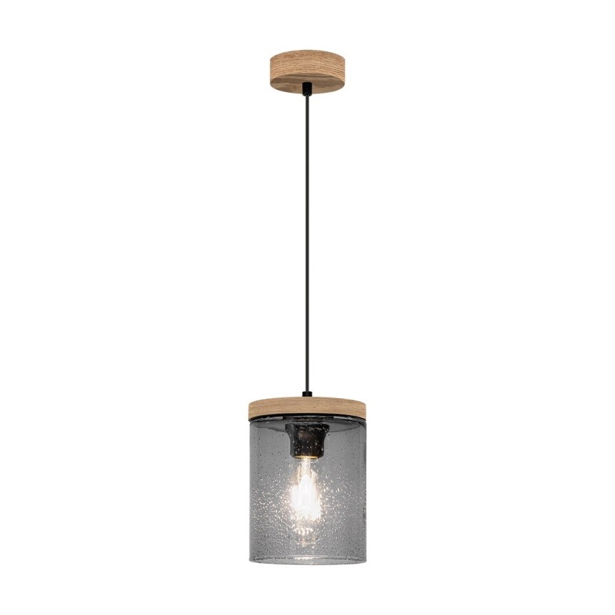 Lustr na lanku MONSUN 1xE27/60W/230V borovice – FSC certifikováno