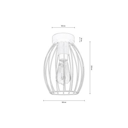 Stropní svítidlo GUNNAR 1xE27/60W/230V dub