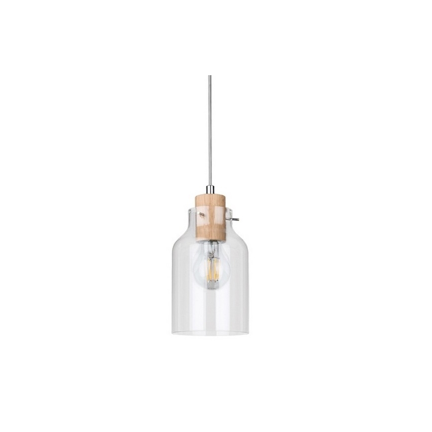 Lustr na lanku ALESSANDRO 1xE27/60W/230V dub – FSC certifikováno