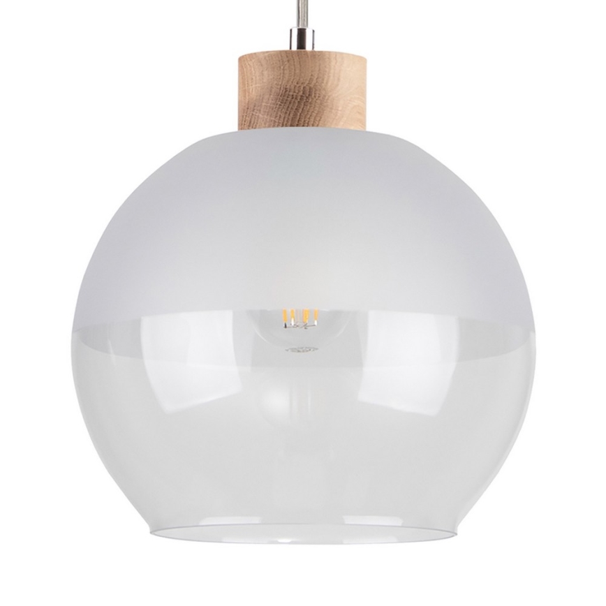 Lustr na lanku ALESSANDRO 1xE27/60W/230V dub – FSC certifikováno
