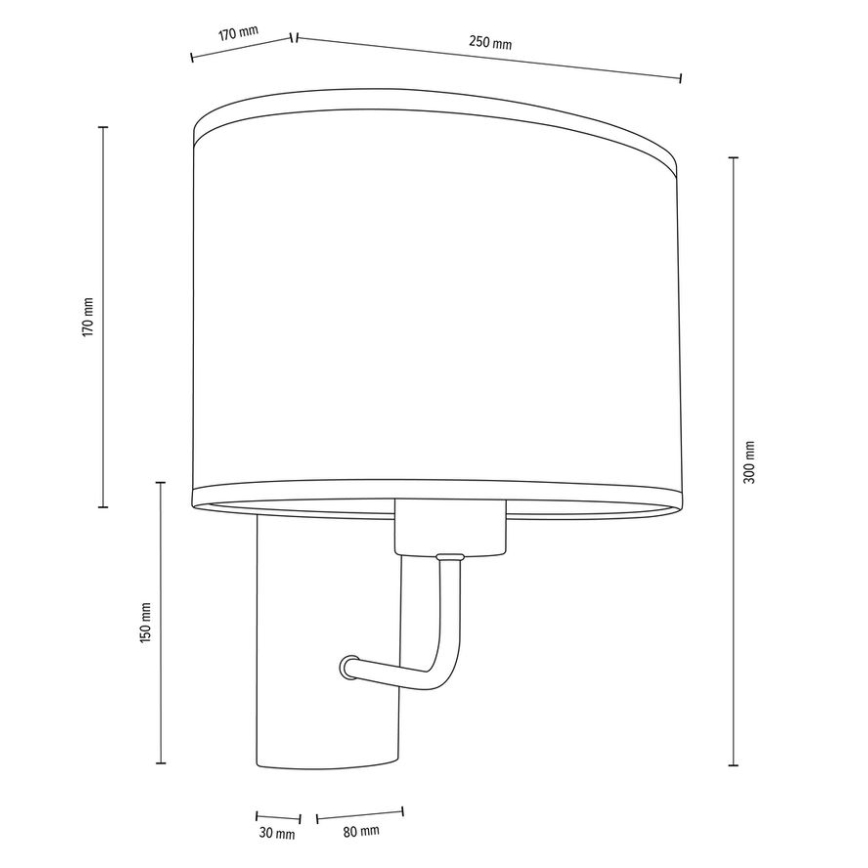 Nástěnná lampa MERCEDES 1xE27/25W/230V hnědá/dub – FSC certifikováno