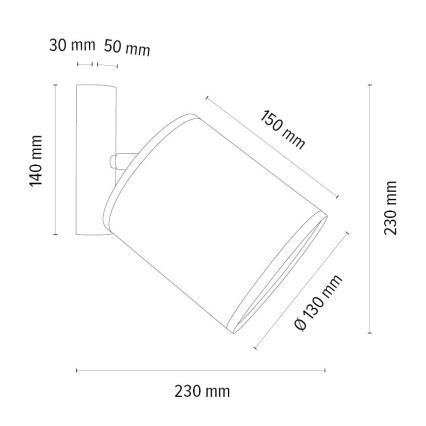 Nástěnné bodové svítidlo BENITA 1xE27/25W/230V hnědá/dub – FSC certifikováno