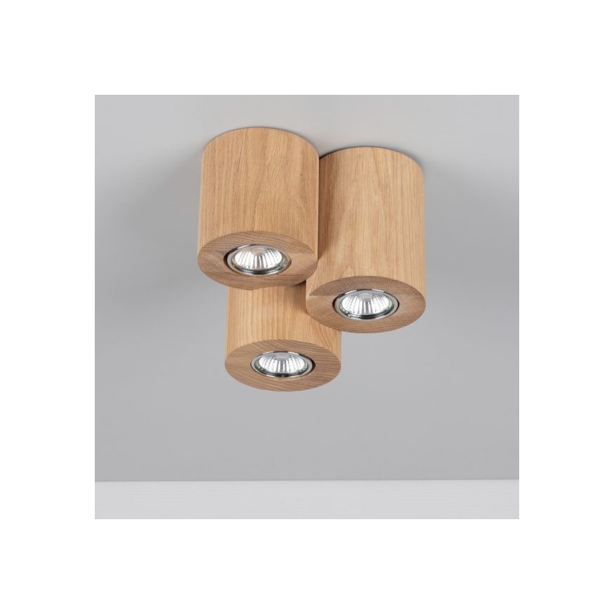 Stropní svítidlo WOODDREAM 3xGU10/6W/230V dub – FSC certifikováno