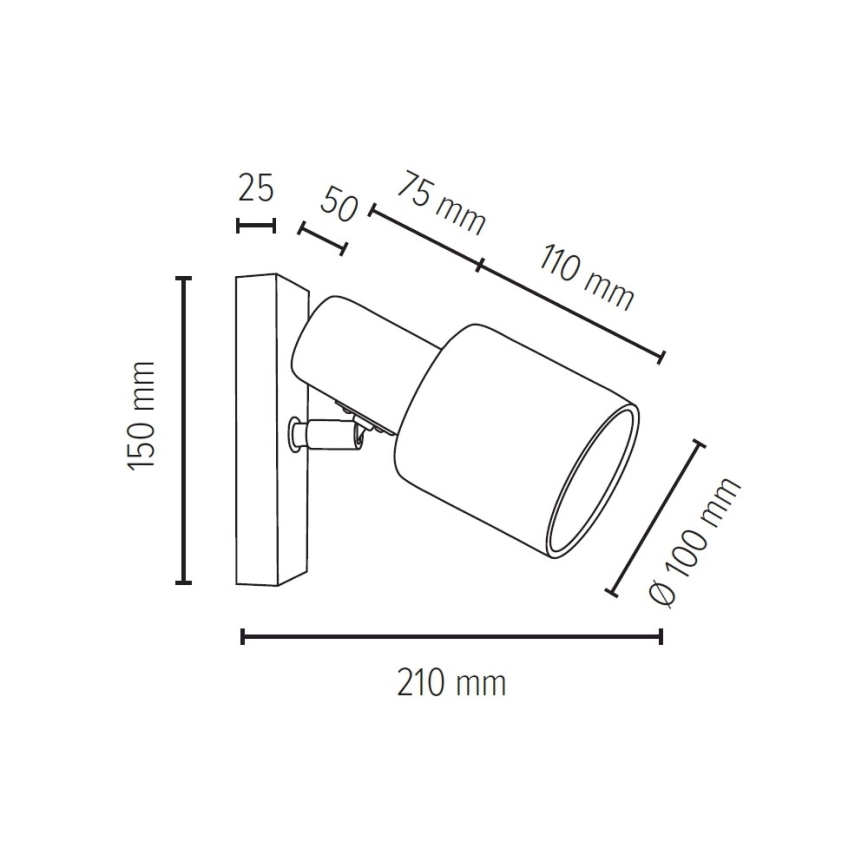 Nástěnné bodové svítidlo TREEHOUSE 1xE27/25W/230V dub – FSC certifikováno