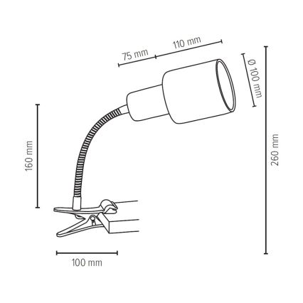 Lampa s klipem TREEHOUSE 1xE27/25W/230V