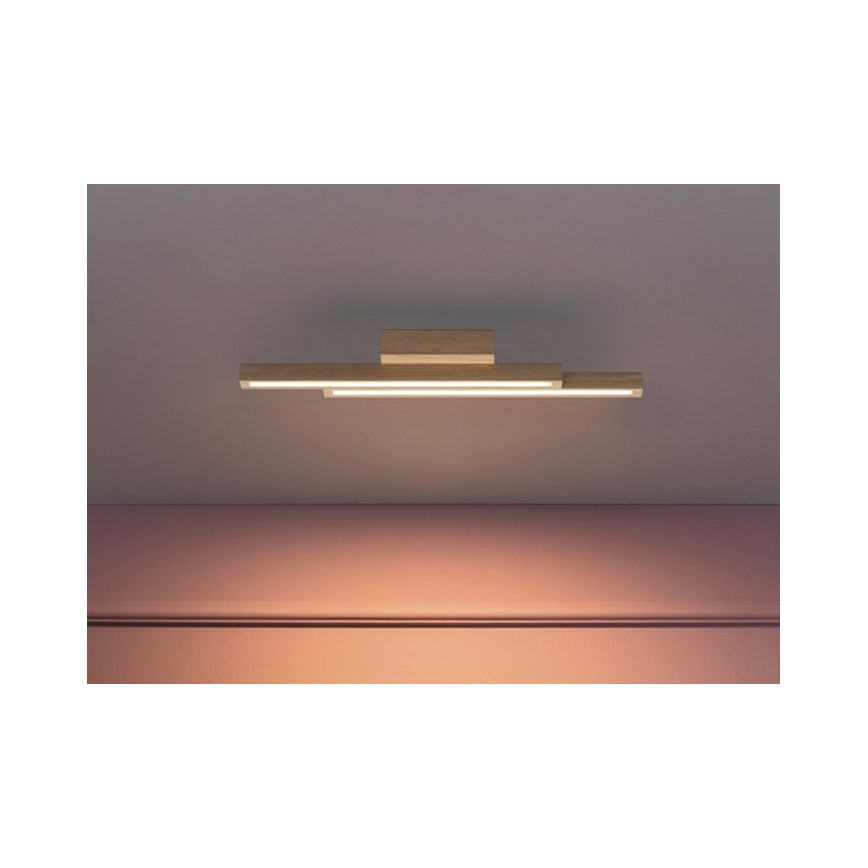 LED Přisazený lustr LINUS 2xLED/6W/230V dub