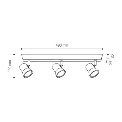 LED Bodové svítidlo VENLA 3xGU10/5W/230V