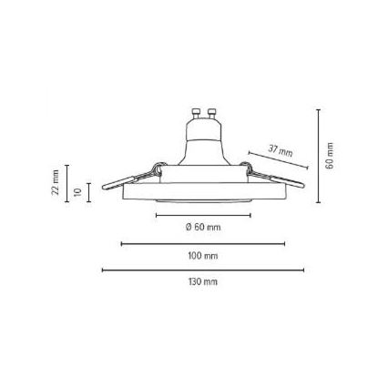 LED Podhledové svítidlo VITAR 1xGU10/5W/230V beton