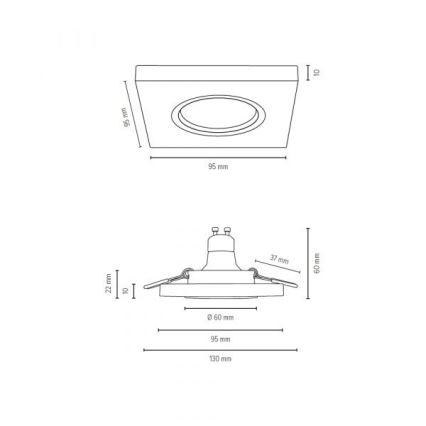 LED Podhledové svítidlo VITAR 1xGU10/5W/230V