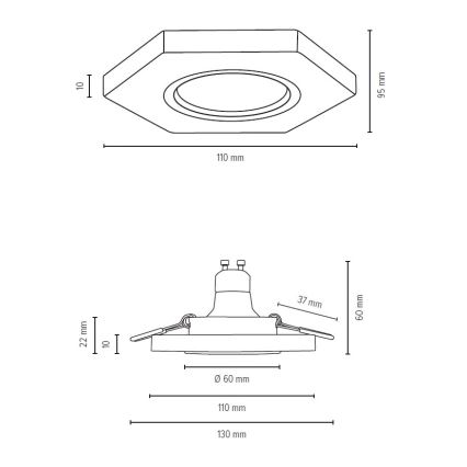 LED Podhledové svítidlo VITAR 1xGU10/5W/230V buk – FSC certifikováno