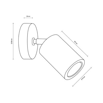 LED Nástěnné bodové svítidlo MATTI 1xGU10/5W/230V dub