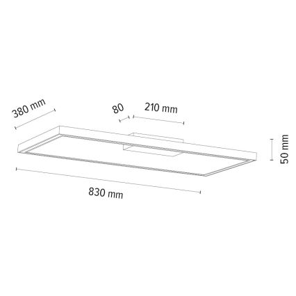 LED Stmívatelné stropní svítidlo RAMME LED/34W/230V dub – FSC certifikováno