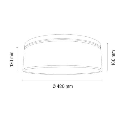 Stropní svítidlo BENITA 2xE27/25W/230V pr. 48 cm krémová/dub – FSC certifikováno