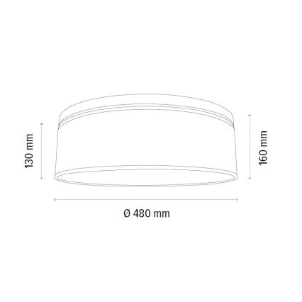 Stropní svítidlo BENITA 2xE27/25W/230V pr. 48 cm bílá/dub – FSC certifikováno