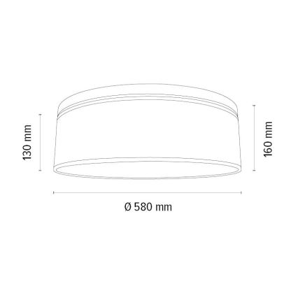 Stropní svítidlo BENITA 4xE27/25W/230V pr. 58 cm hnědá/dub – FSC certifikováno