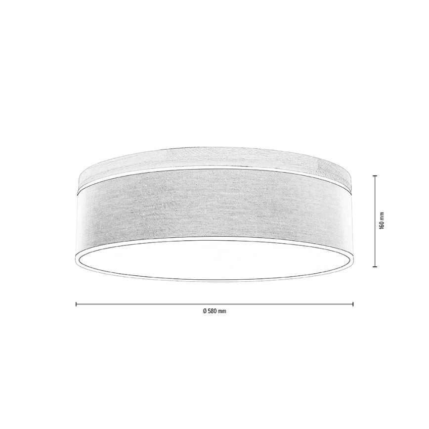 Stropní svítidlo BOHO 4xE27/25W/230V pr. 58 cm dub – FSC certifikováno
