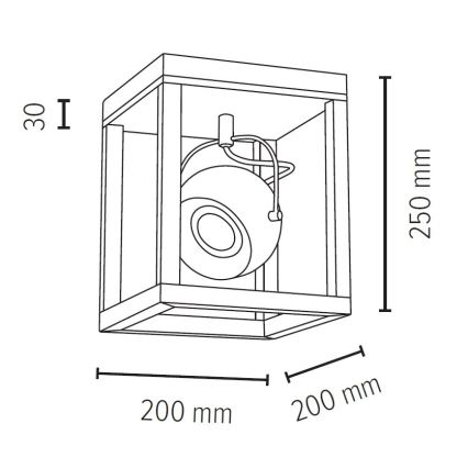 LED Stropní svítidlo ROY 1xGU10/5W/230V matný dub