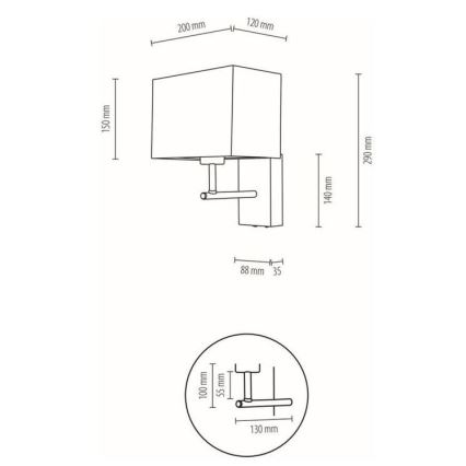 Nástěnná lampa BOHO 1xE27/25W/230V dub – FSC certifikováno