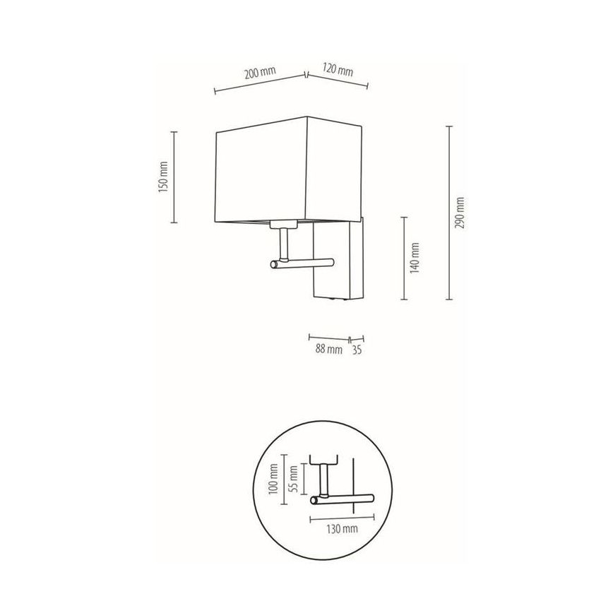 Nástěnná lampa BOHO 1xE27/25W/230V dub – FSC certifikováno