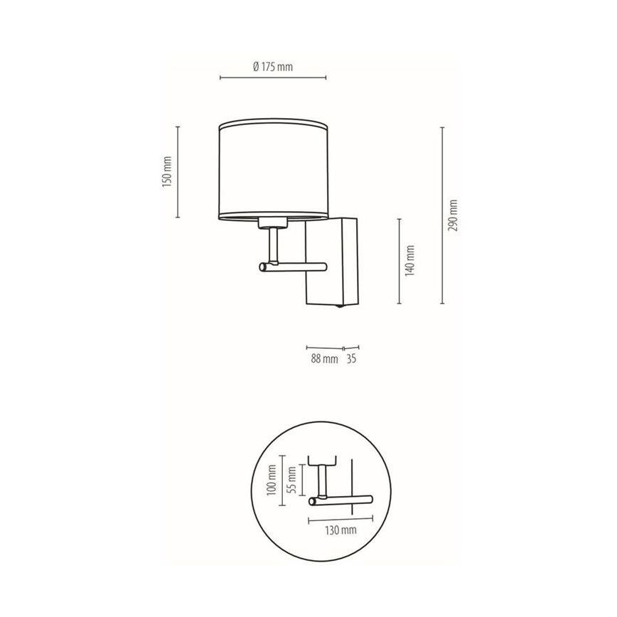 Nástěnná lampa BOHO 1xE27/25W/230V dub – FSC certifikováno