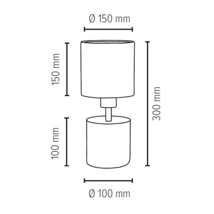 Stolní lampa STRONG ROUND 1xE27/25W/230V beton