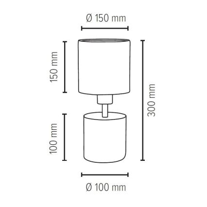 Stolní lampa STRONG ROUND 1xE27/25W/230V